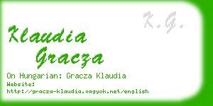 klaudia gracza business card